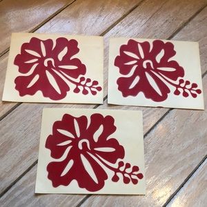 3 NWT -red hibiscus auto leis